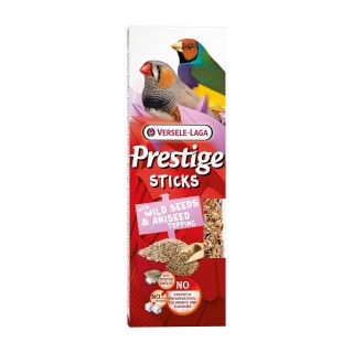 VERSELE-LAGA Prestige Sticks 2 Fläschchen mit Wildpflanzensamen und Anisstreuseln für Sperlingsvögel 60g