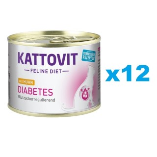 KATTOVIT Feline Diet Diabetes Huhn 12 x 185 g