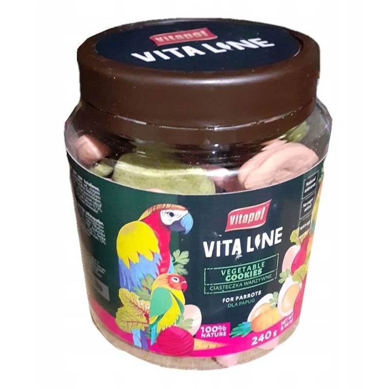 VITAPOL Gemüsekekse für Papageien Glas 240 g