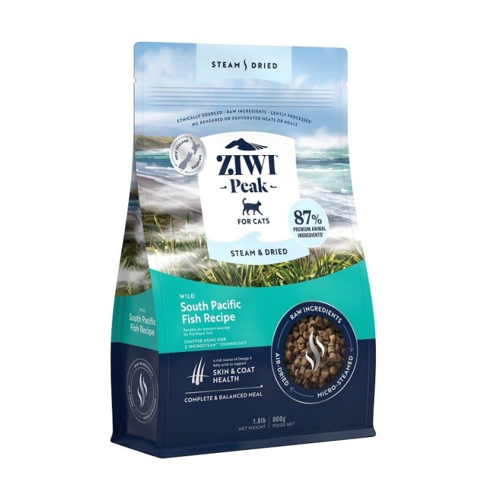 ZIWIPEAK Cat Steam & Dried Katzentrockenfutter mit Fisch 800 g
