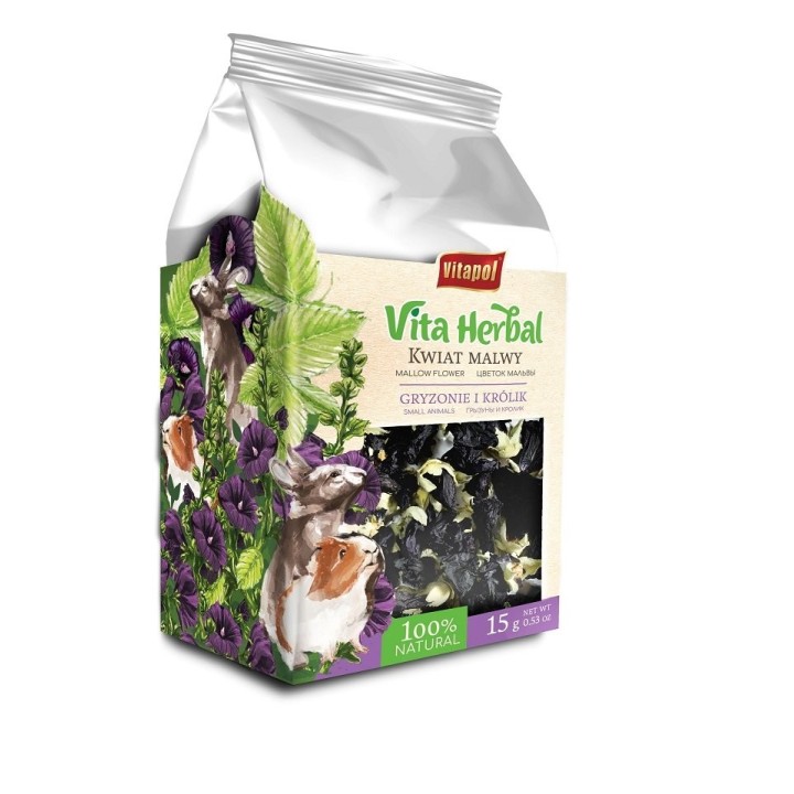 VITAPOL Vita Herbal Malvenblüten für Nager und Kaninchen 15g