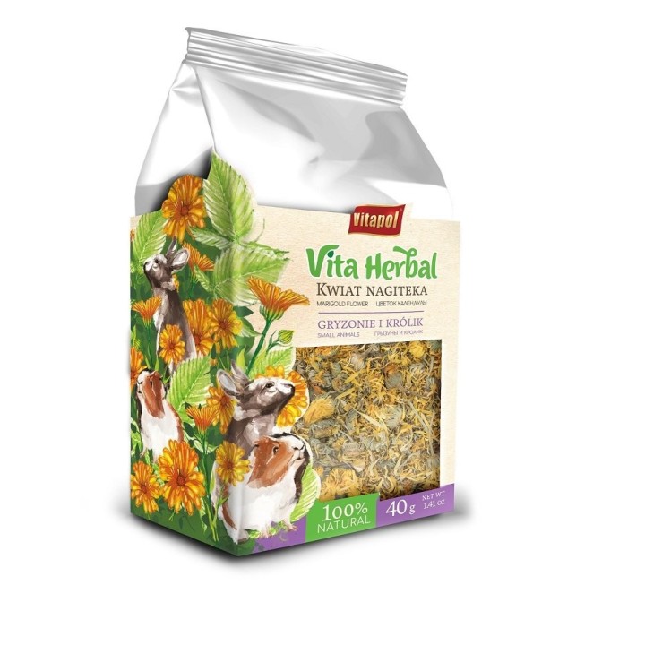 VITAPOL Vita Herbal Ringelblumenblüten für Nagetiere und Kaninchen 40g
