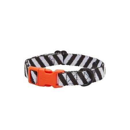 Barkalot Hundehalsband Recyceltes Polyester weiß/ schwarz L