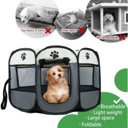 Oxford lightweight Puppy Pet Playpen for Medium Dogs Portable Cat Playpens Indoor Fence Foldable Doggie Play Pen Dog Fences X