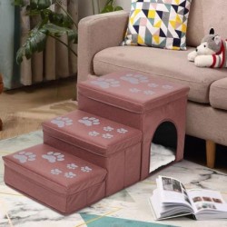 Faltbare Haustiertreppe, 3 Stufen, Hundetreppe, Eigentumswohnungs-Haustierleiter, Katzentreppe, Leiter für hohes Bett, Couch,