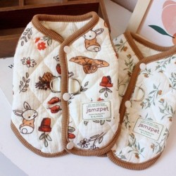 with Velvet Jacket Pet Dog Clothes Winter Warm Puppy Clothes Vest New Teddy Bear Coat  Gift XXL-Rabbit