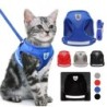 Atmungsaktives Katzengeschirr, ausbruchsicheres Katzengeschirr und Leinen-Set für Kätzchen, Welpen, Haustiere, kleine Hunde,