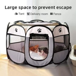 Tragbares, faltbares Katzenzelt, Katzenhaus, tragbares, faltbares Haustierzelt für den Außenbereich, Katzen-/Hundekäfig, einf