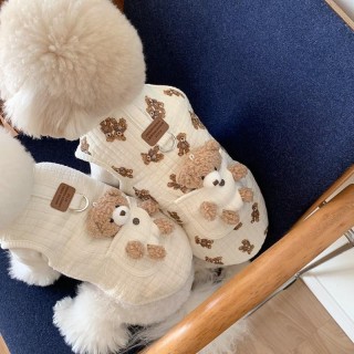 Hundebekleidung aus Baumwolle gepolsterte Kleidung kann die Katze kleine Welpen Teddy Bichon Pommerschen Herbst- und Winterkl