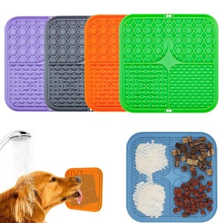 Lecken Silikon Matte für Hunde Pet Slow Food Platte Hund Baden Ablenkung Silikon Hund Sauger Essen Training Hund Feeder liefe