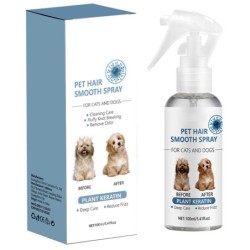 Tierhaar-Glättungsspray, Antistatik-Spray für Katzen und Hunde, entwirrt, spendet Feuchtigkeit, repariert und verschönert das