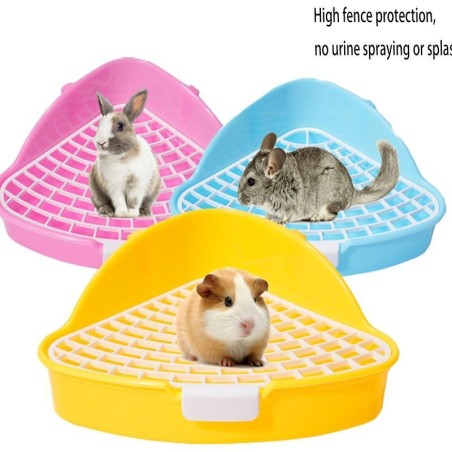 Kaninchen-Toilettentablett, Kaninchen-Toilettenbox, Gitter versteckte Haustiertoilette, sturzsicheres und leicht zu reinigend