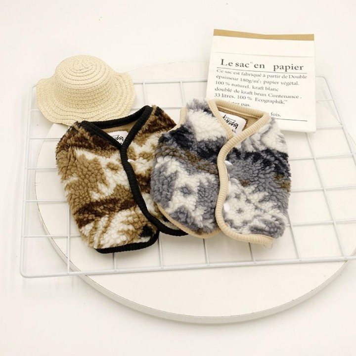 Haustier Lamm Samt Weste Kleidung Ins Kurze Bulldog Kleidung Hund Weste Weste Plus Samt Katze Kleidung Katze Kleidung Herbst