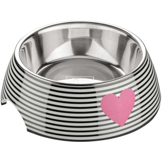 Hunter Melamin-Napf Biri schwarz/ weiß XS