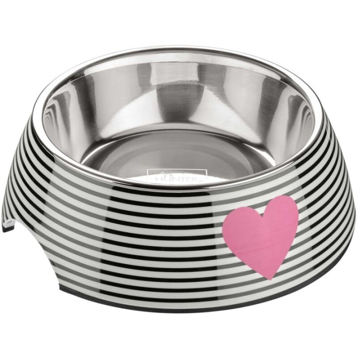 Hunter Melamin-Napf Biri schwarz/ weiß XS