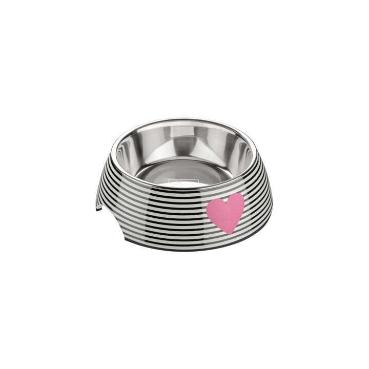 Hunter Melamin-Napf Biri schwarz/ weiß S