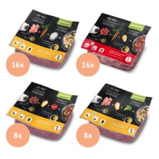 ProCani BARF Komplettmenü TK-Blockware Napffertig Probierpaket 48x500 g