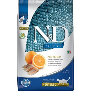 FARMINA N&D Ocean Cat Neutered Adult Herring & Orange 5 kg