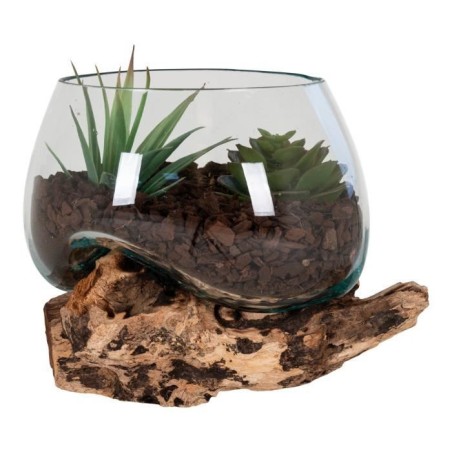 Teakholz und Glas Wassertropfen House Nordic San Marino