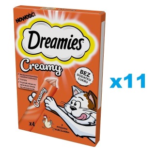 DREAMIES Creamy Katzenleckerli Snack mit leckerem Huhn 44x10 g