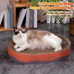 Katzenkratzbrett, oval, Katzenkratzbrett, Bett aus Karton, für große Katzen, Schleifklauen