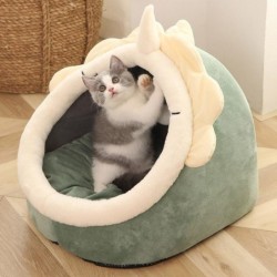Haustierzelt-Höhlenbett für Katzen, kleine Hunde, selbstwärmendes Katzenzeltbett, Katzenhütte, bequemes Haustier-Schlafbett,