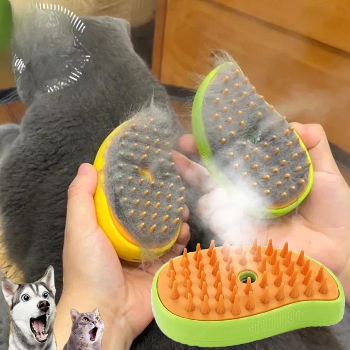 Dampfbürste für Katzen und Hunde, Dampfbürste, elektrischer Sprüher zur Massage, Haustierpflegewerkzeug, Haarentfernung, 3-in