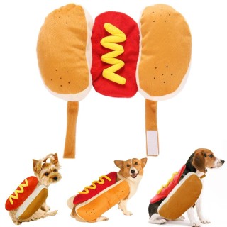 Lustiges Haustierkostüm, Kleidung, Hot Dog, verkleiden Sie sich, süßes Katzenwelpen-Outfit für kleine und mittelgroße Hunde,