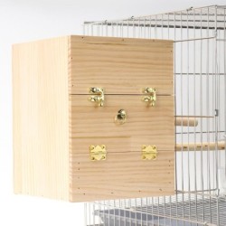 Sittich Nistkasten Vogelnest Zuchtkasten mit Sitzstange Holz Vogelkäfige Haus für Nymphensittich Wellensittich Unzertrennlich