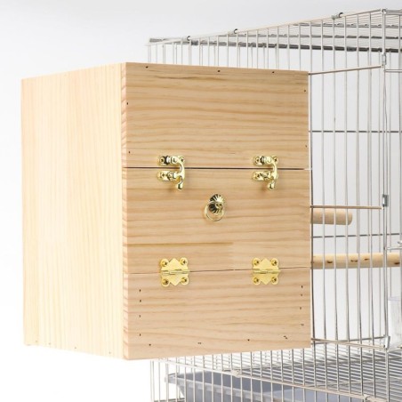 Sittich Nistkasten Vogelnest Zuchtkasten mit Sitzstange Holz Vogelkäfige Haus für Nymphensittich Wellensittich Unzertrennlich