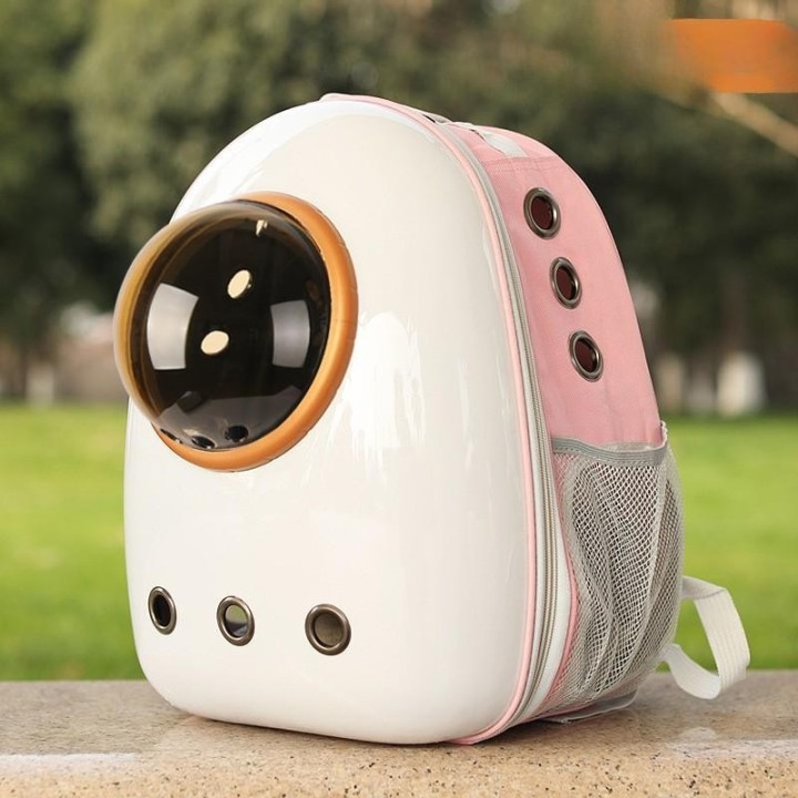 Tragbare Kapsel mit Außengurt für Haustiere, Katzentasche, faltbare Umhängetasche, Ausflugsrucksack, Cartoon-Katzen-/Hundetas