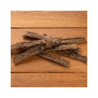 alsa-nature Ziegenfleisch Kauartikel, 100 g, Breite: ca. 2 cm, Länge: ca. 13 cm, Hundefutter