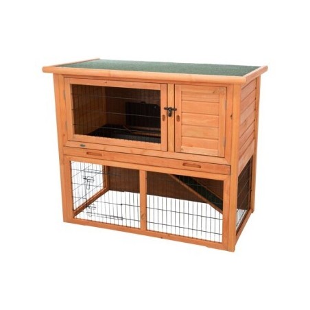 Trixie Kleintierstall mit Freilaufgehege 116 x 63 x 97cm braun
