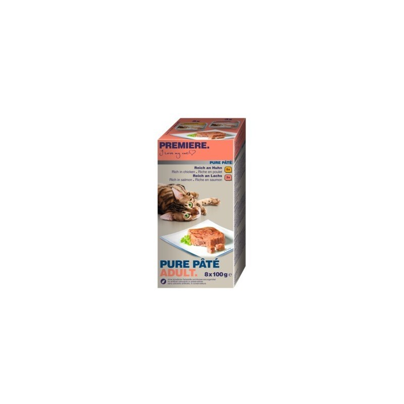 PREMIERE Multipack 8x100g Pure Pâté mit Geflügel und Fisch