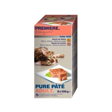 PREMIERE Multipack 8x100g Pure Pâté mit Geflügel und Fisch