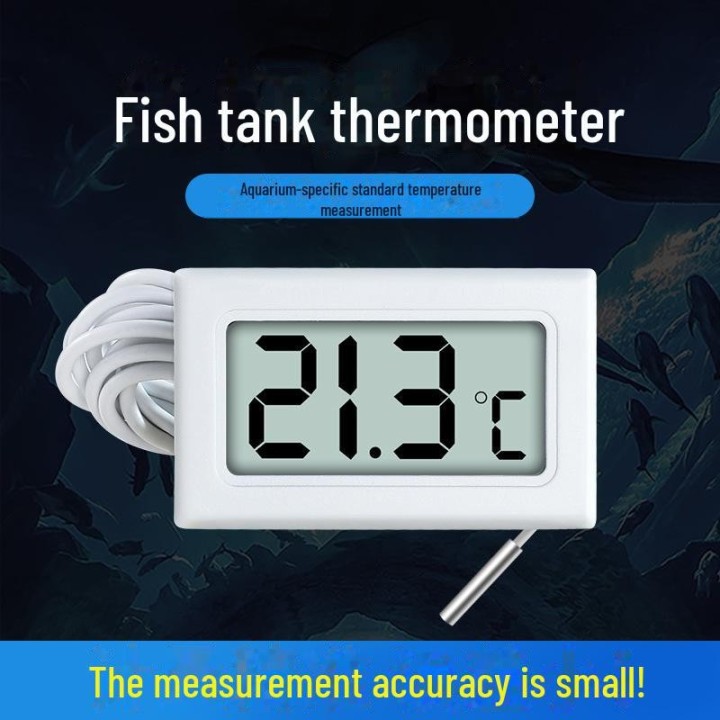 Hochpräzises LED-Aquarienthermometer für Aquarien 1m line length schwarz