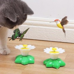 1 STÜCKE Elektrisches Katzenspielzeug Schmetterling Schütteln Rotierend Fliegende Automatische Kolibri Intelligenztraining Lu