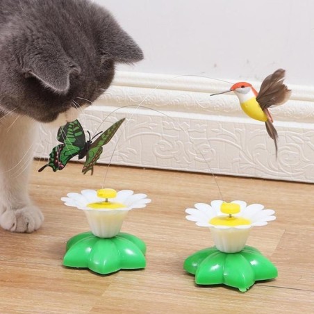 1 STÜCKE Elektrisches Katzenspielzeug Schmetterling Schütteln Rotierend Fliegende Automatische Kolibri Intelligenztraining Lu