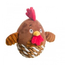 House of Paws Hundespielzeug aus Hühnerseil One Size braun/rot