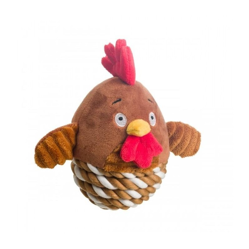 House of Paws Hundespielzeug aus Hühnerseil One Size braun/rot