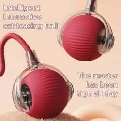 Interaktiver Spielzeugball für Katzen Intelligenter automatischer Teaser Haustierbedarf Wiederaufladbares Katzenspielzeug übe