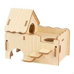 Hamster-Aktivitätszentrum mit Holzstruktur für Kleintiere S