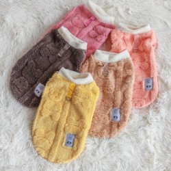 Herbst/Winter Haustierbekleidung für kleine & mittelgroße Hunde - Passend für Teddy & Bichon XL braun