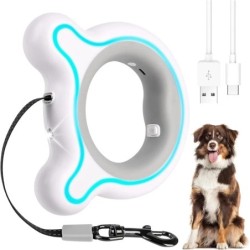Einziehbare Hundeleine, 360° verwicklungsfrei, 9,8 Fuß starkes Nylonband, 1-Knopf-Handbremse, Hundeleine zum Spazierengehen,