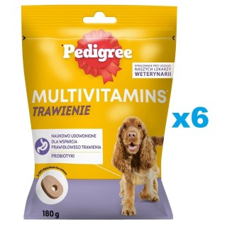 PEDIGREE Multivitamins 6x180 g: Verdauungsergänzungsmittel für adulte Hunde mit Huhn
