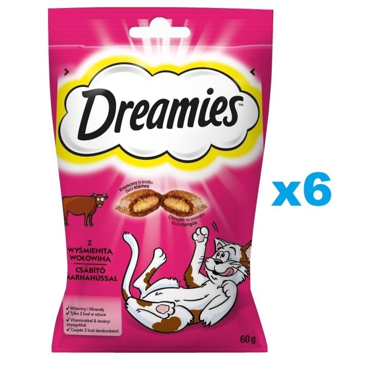 DREAMIES 6x60g: Klassiker mit leckerem Rind