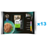 SHEBA Delicacy Fine Flakes 52x85 g Nassfutter mit Lachs, Weißfisch, Huhn, Truthahn in Gelee für adulte Katzen