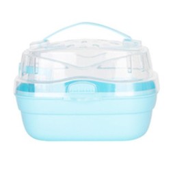 Hamster-Tragetasche, Käfig, tragbar, leicht, für Kleintiere, Tragetasche für Reisen im Freien, Blau blau