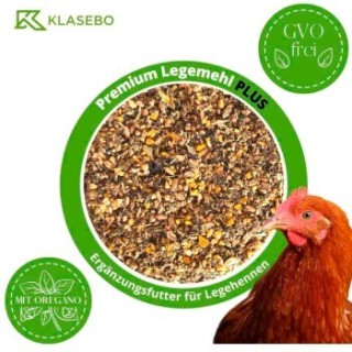 KLASEBO 25 kg Premium Legemehl PLUS mit Oregano - Geflügelfutter, Hühnerfutter, Gänsefutter, Entenfutter