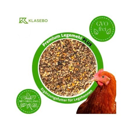 KLASEBO 25 kg Premium Legemehl PLUS mit Oregano - Geflügelfutter, Hühnerfutter, Gänsefutter, Entenfutter